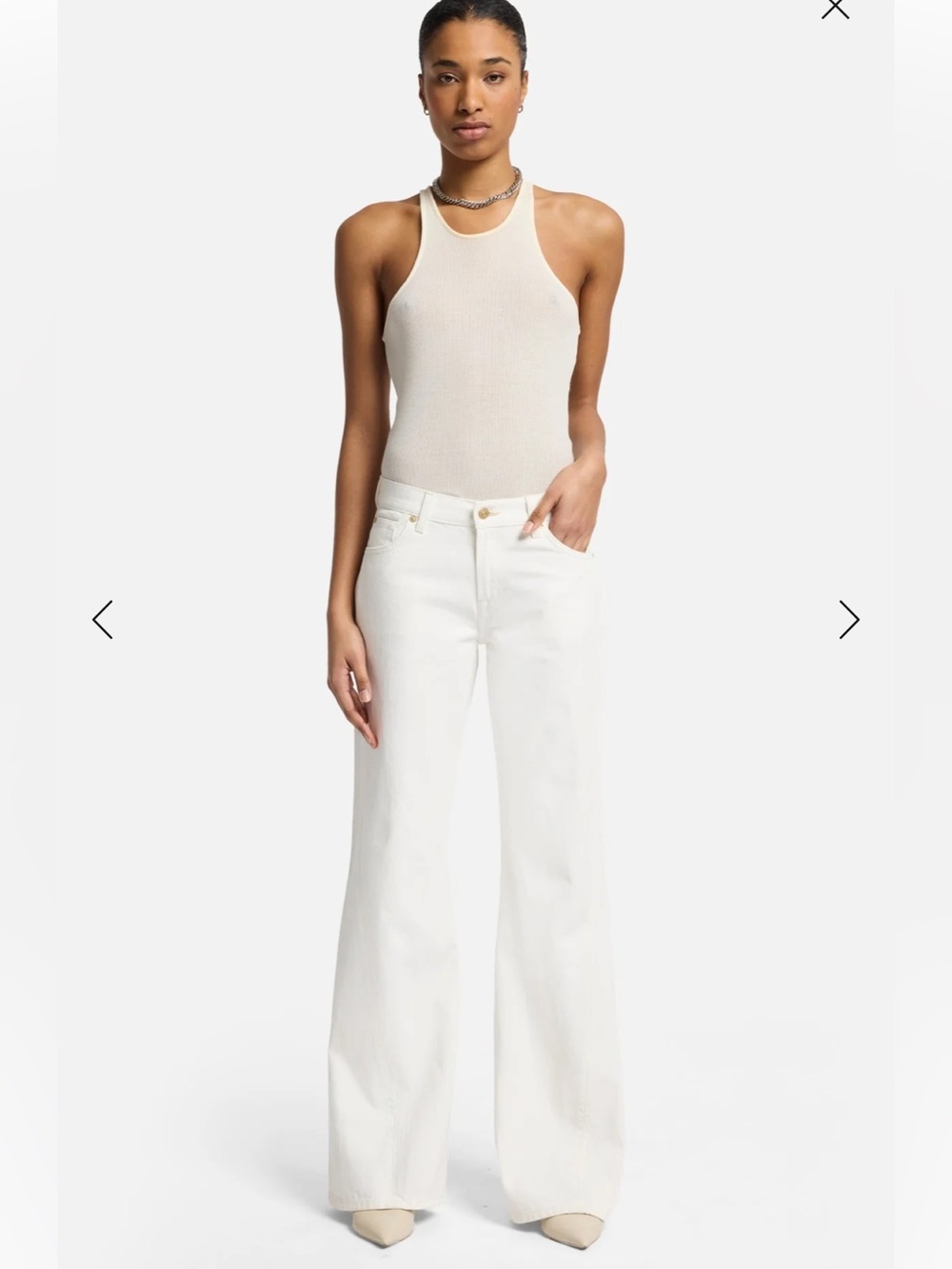7 for All Mankind Milky  Flare Jeans